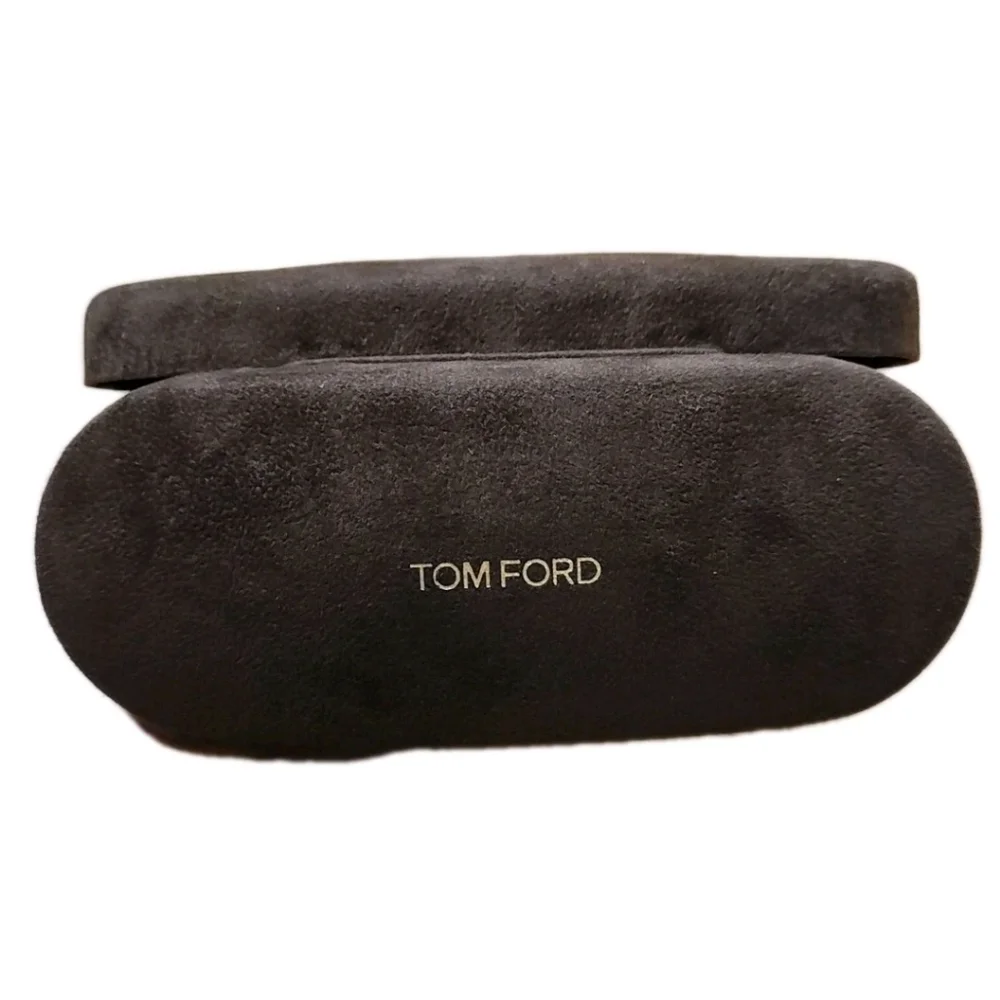 Tom Ford Sunglasses Eyeglass Brown Velvet Clam Shell Case Travel Vacation Preppy